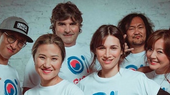 Andy Park, Marcelo Crivelli, Sandra Lee, Erika Uehara, Teban Kim during the first edition of the Gastro Corea fair, where friendship was born